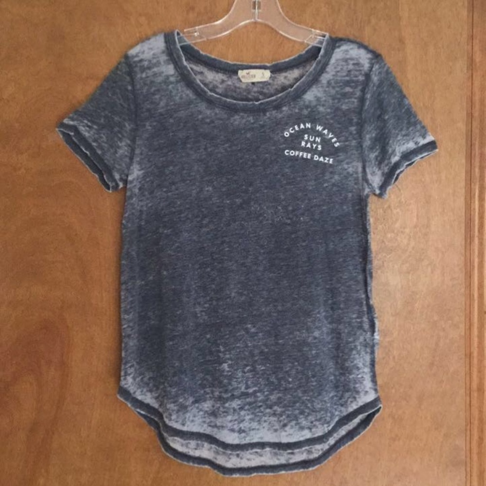 Hollister grey burnout graphic tee